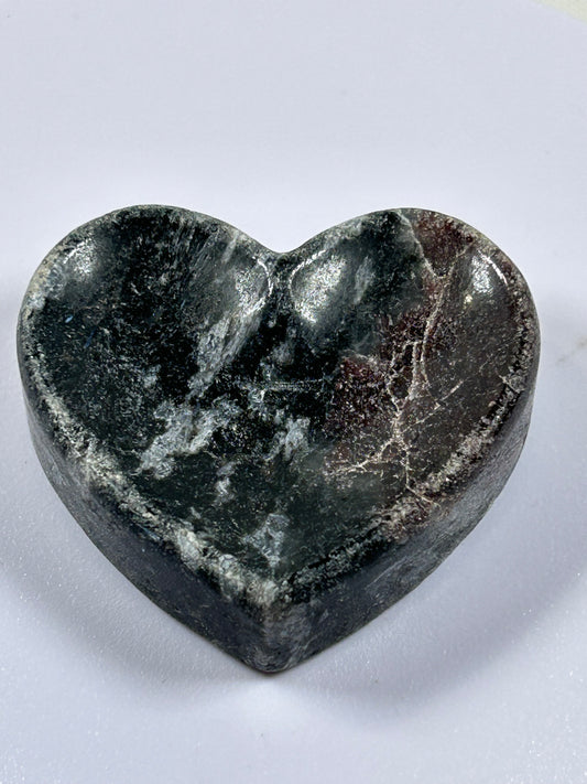 (#1079) - Jasper Heart Shaped Bowl - New