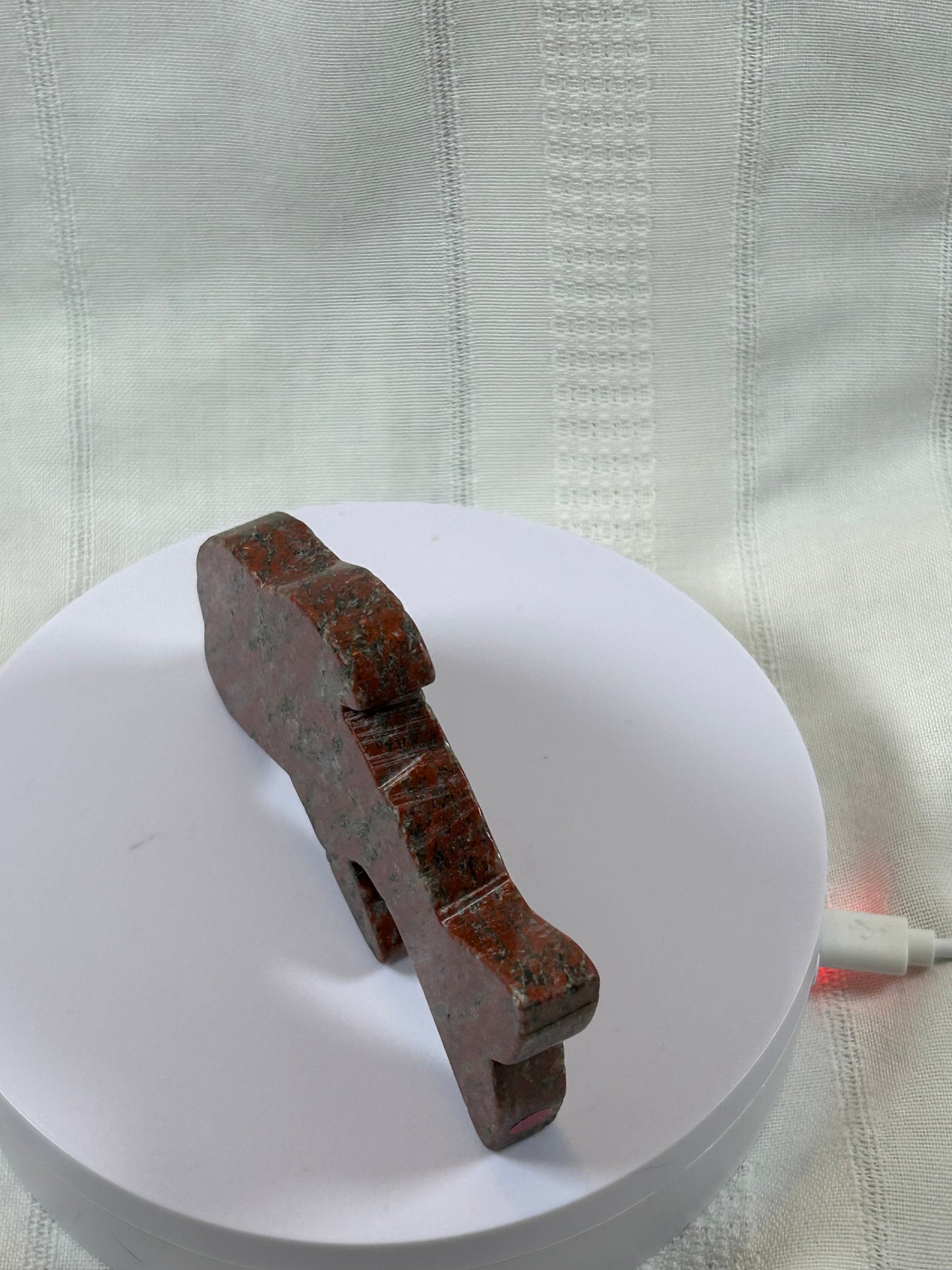 (#39) - RED JASPER DOLPHIN CARVING - NEW