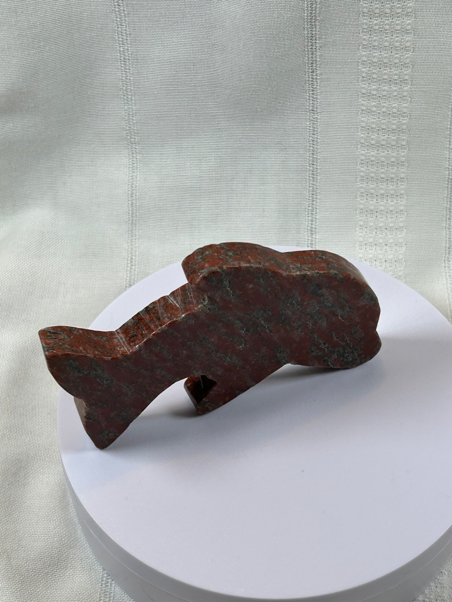 (#39) - RED JASPER DOLPHIN CARVING - NEW