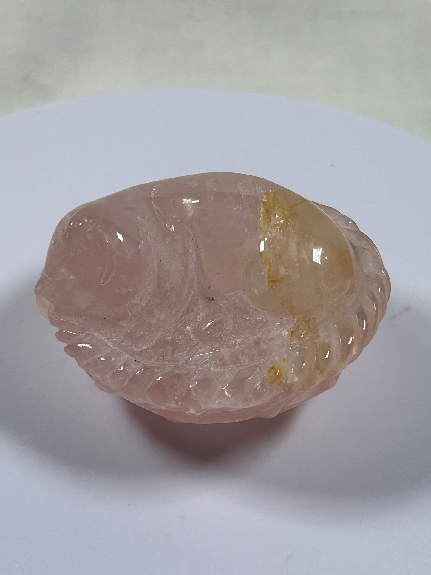 (#1157) - Rose Quartz Sleeping Cat - New