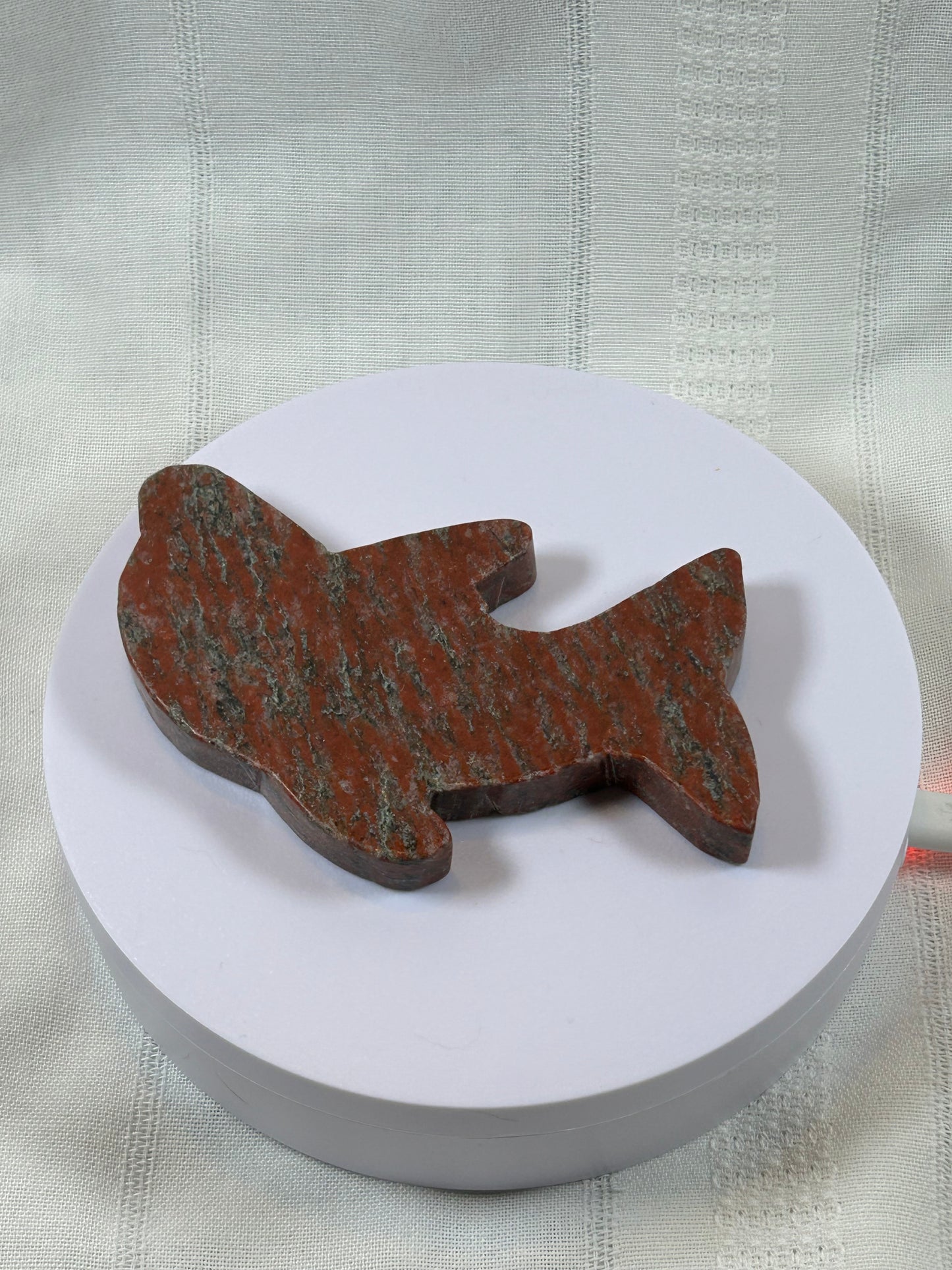 (#39) - RED JASPER DOLPHIN CARVING - NEW
