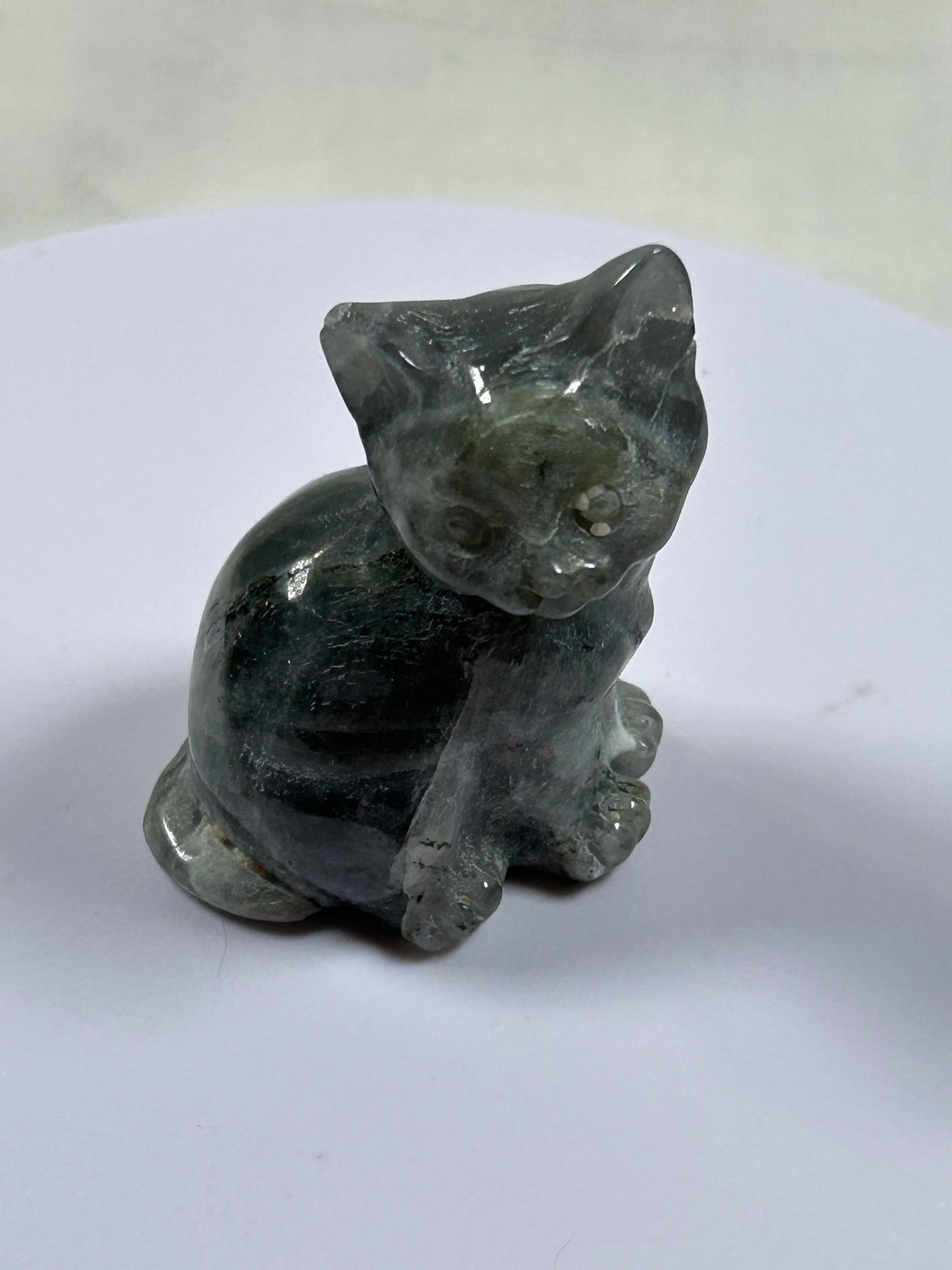 (#1158) - Labradorite Sitting Cat - New