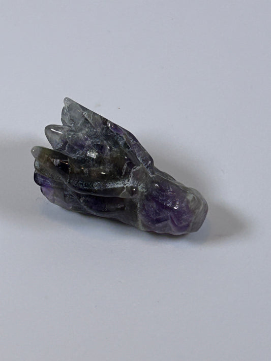 (#32) - AMETHYST DRAGON HEAD - NEW
