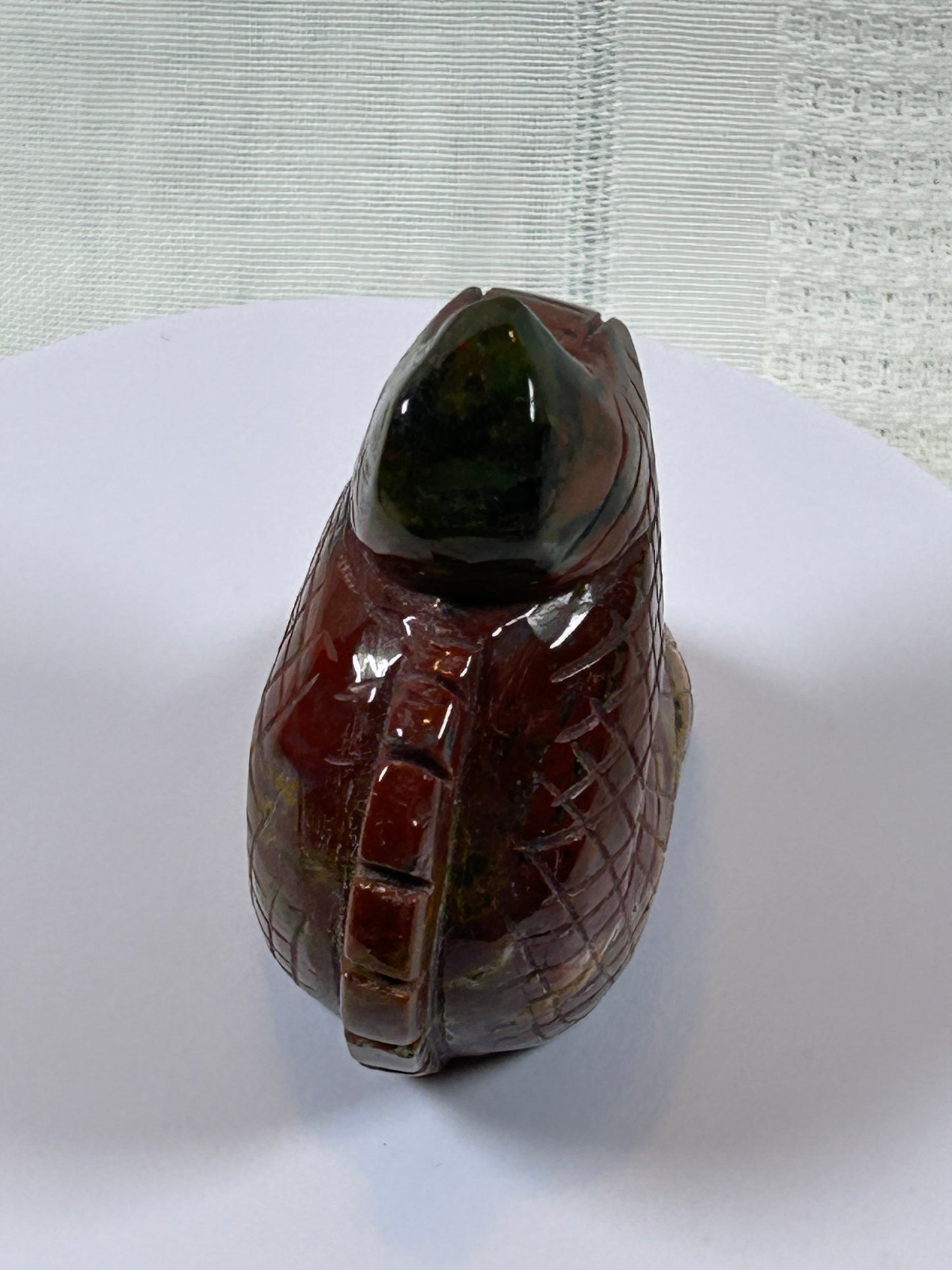 (#37) - CHERRY CREEK JASPER SNAKE CARVING - NEW