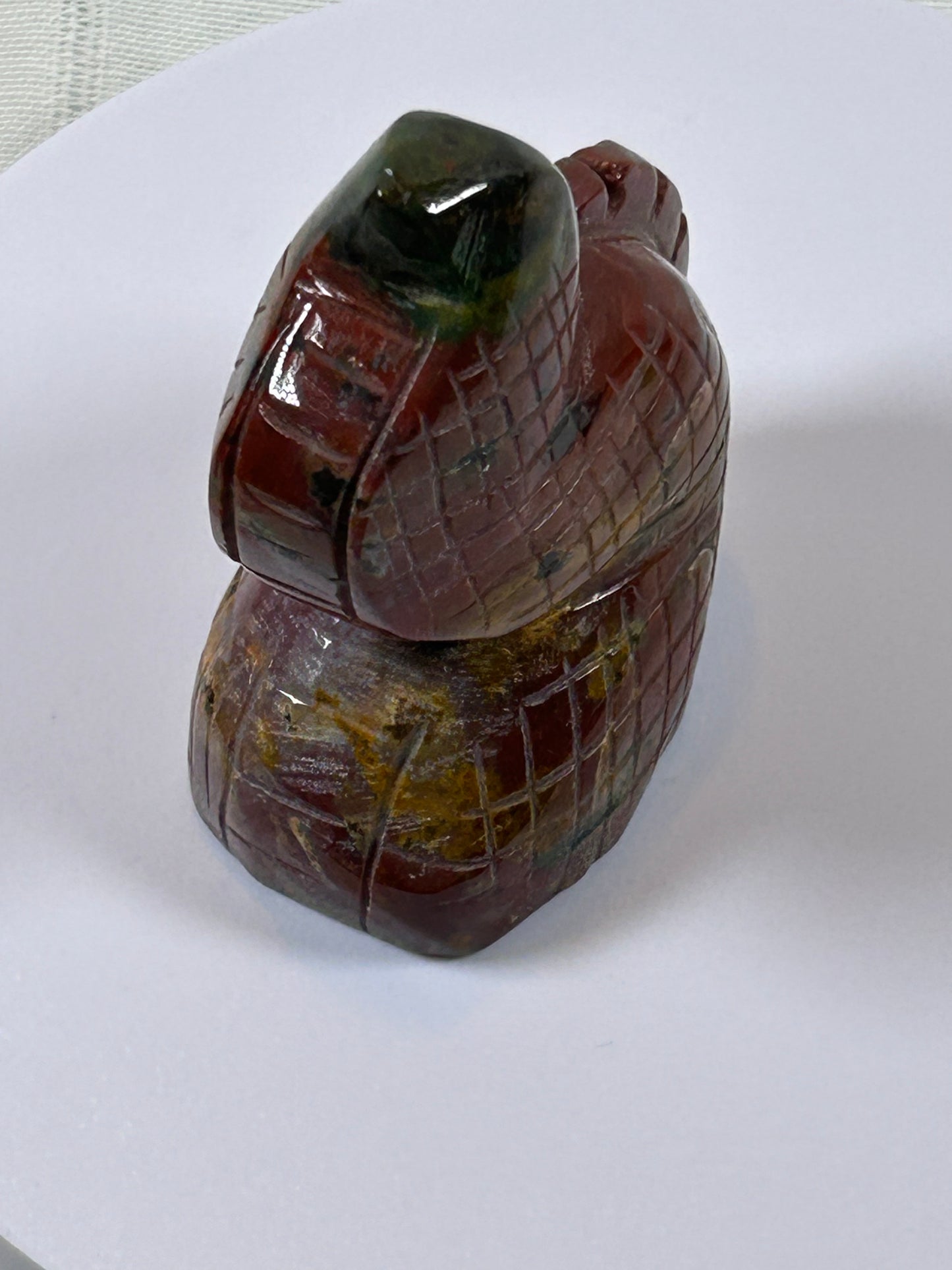 (#37) - CHERRY CREEK JASPER SNAKE CARVING - NEW
