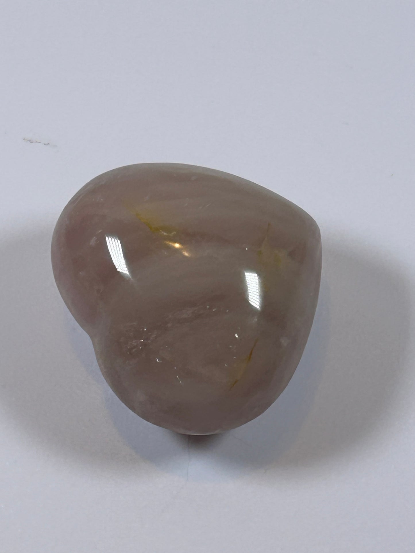 (#23) - ROSE QUARTZ HEART CARVING - NEW