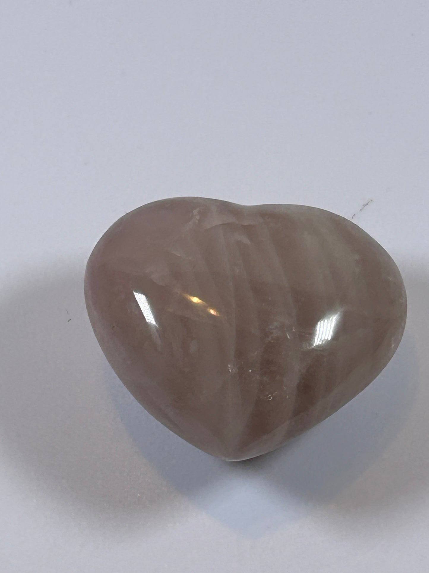 (#23) - ROSE QUARTZ HEART CARVING - NEW