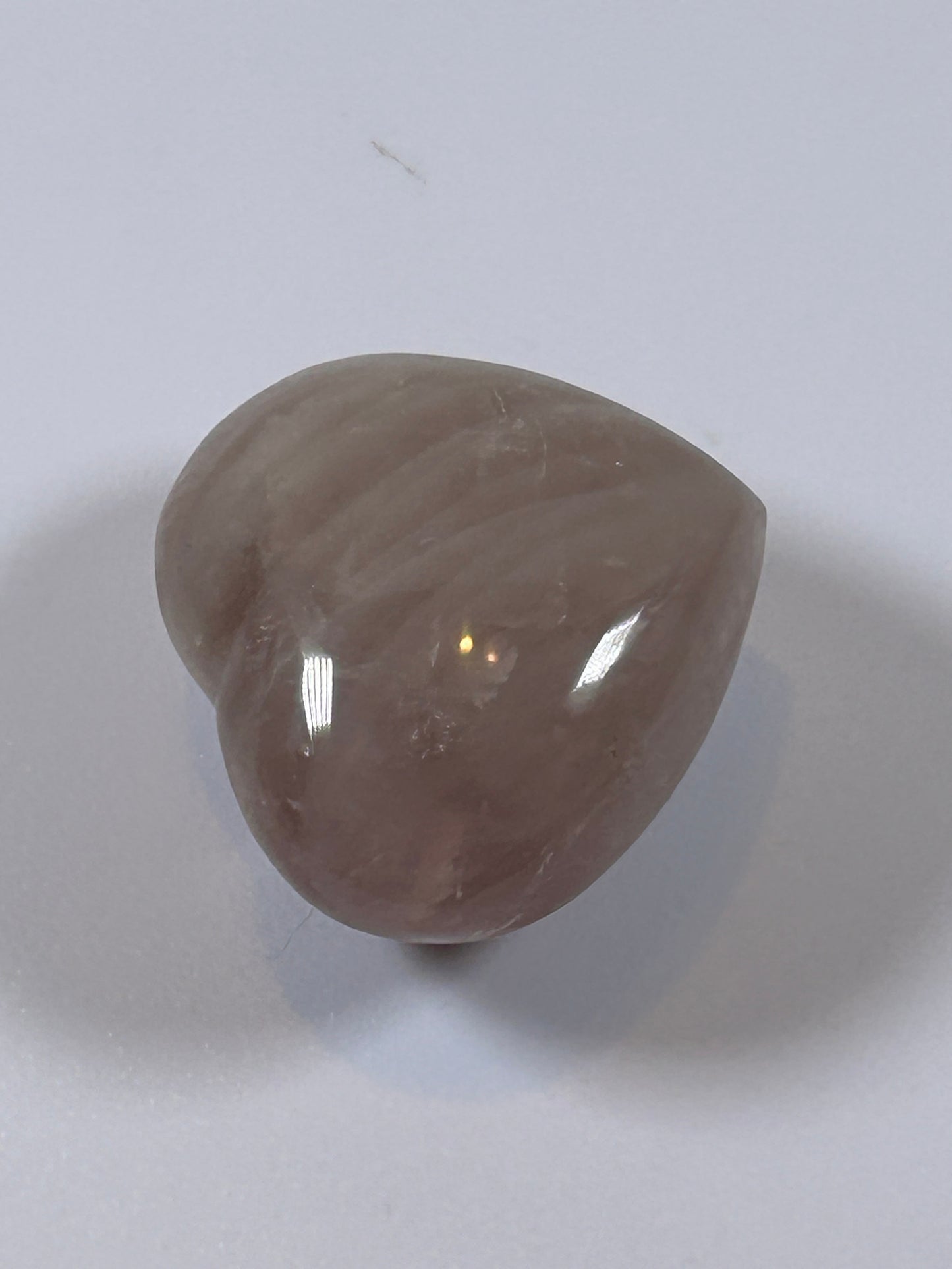 (#23) - ROSE QUARTZ HEART CARVING - NEW