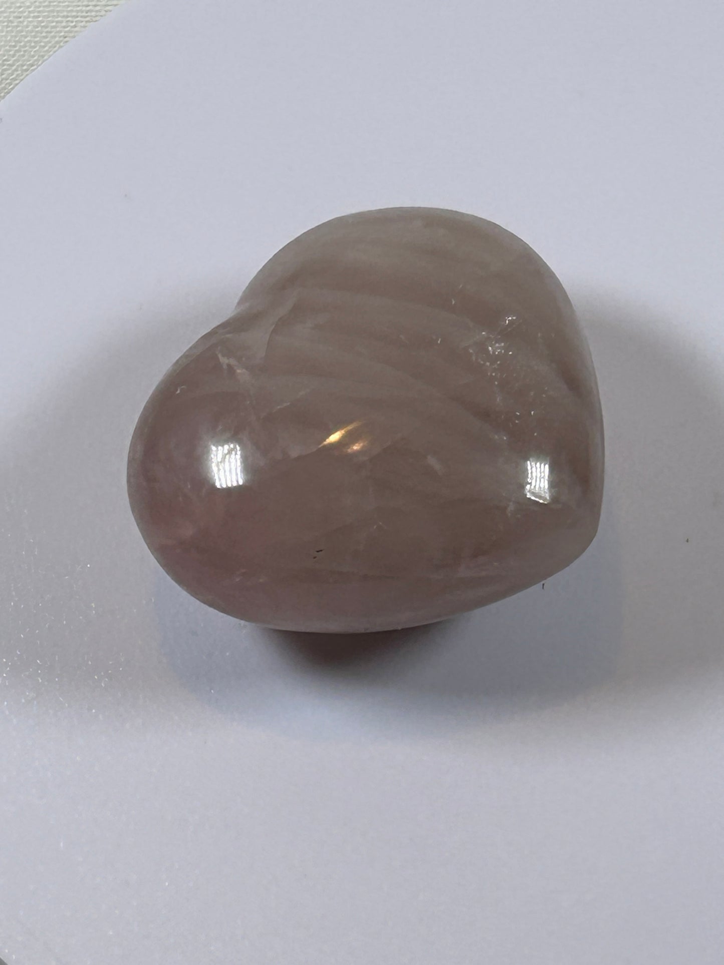 (#23) - ROSE QUARTZ HEART CARVING - NEW