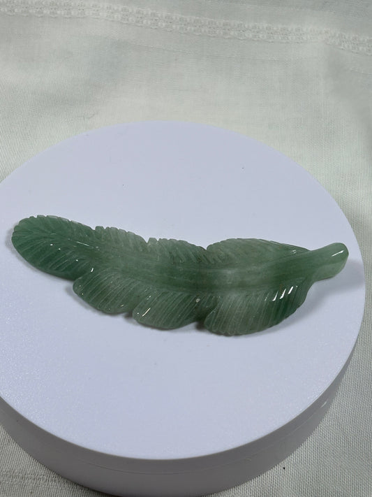 (#1137) - Green Aventurine Feather - New