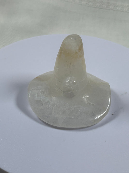 (#1194) - Clear Quartz Witch Hat - New