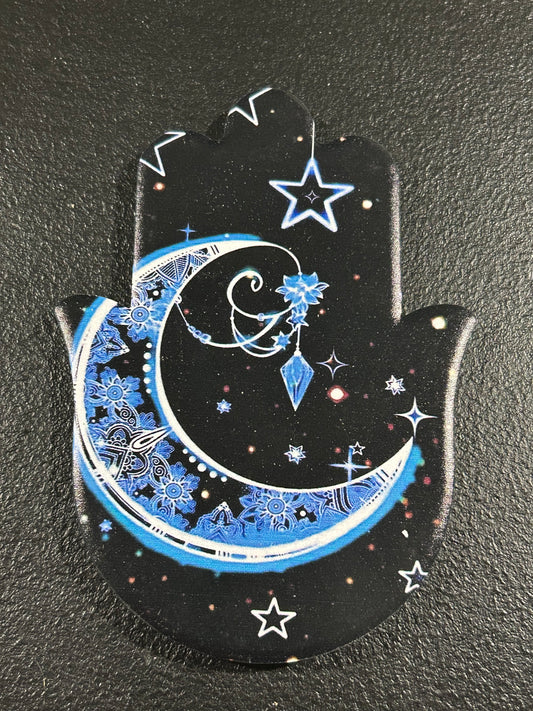 (#1216) - Hamsa Hand Celestial Coaster - New