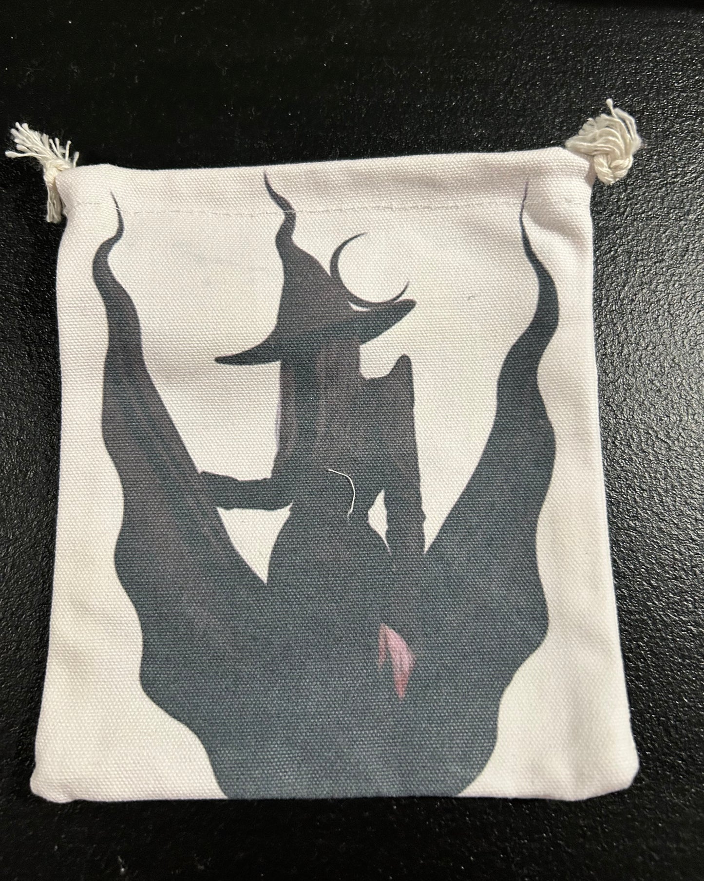 (#1214) - Canvas Bag - Witch Dressed in Black - New