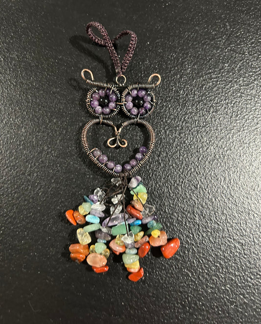 (#1224) - Amethyst Owl Chakra - New