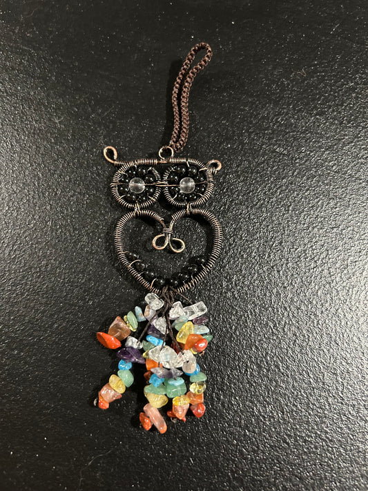 (#1225) - Obsidian Owl Chakra - New