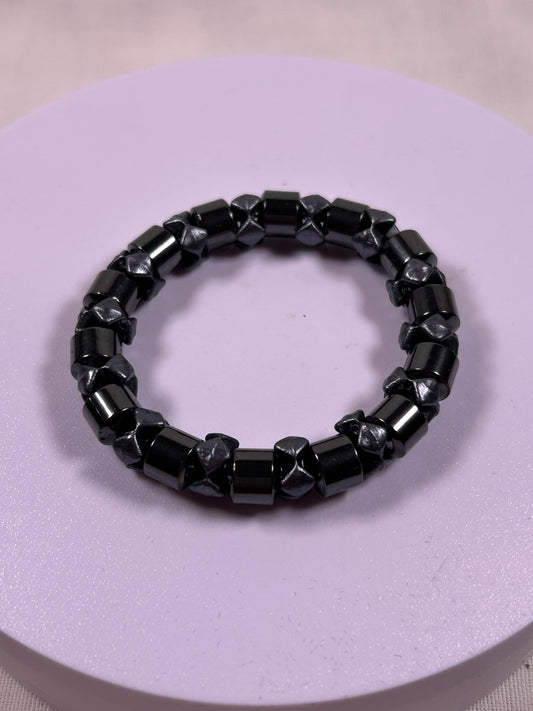 (#1268) - Hematite Magnetic Stretch Bracelet - New