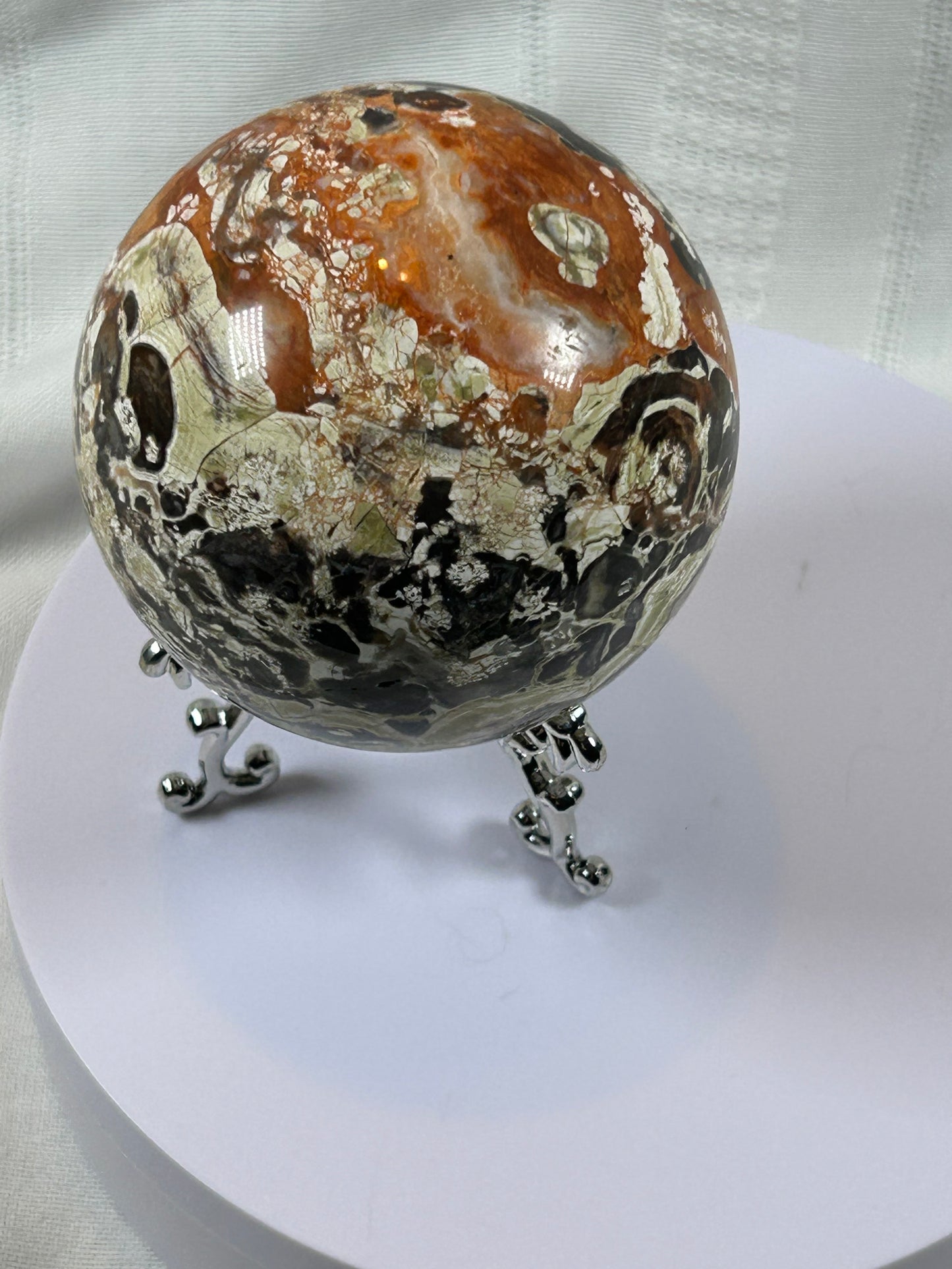 (#61) - BRECCIATED JASPER SPHERE POLISHED - NEW