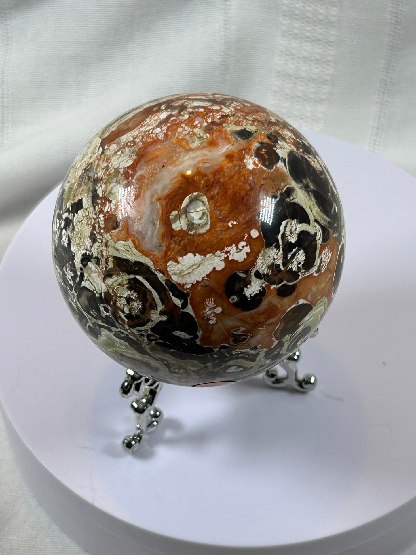 (#61) - BRECCIATED JASPER SPHERE POLISHED - NEW