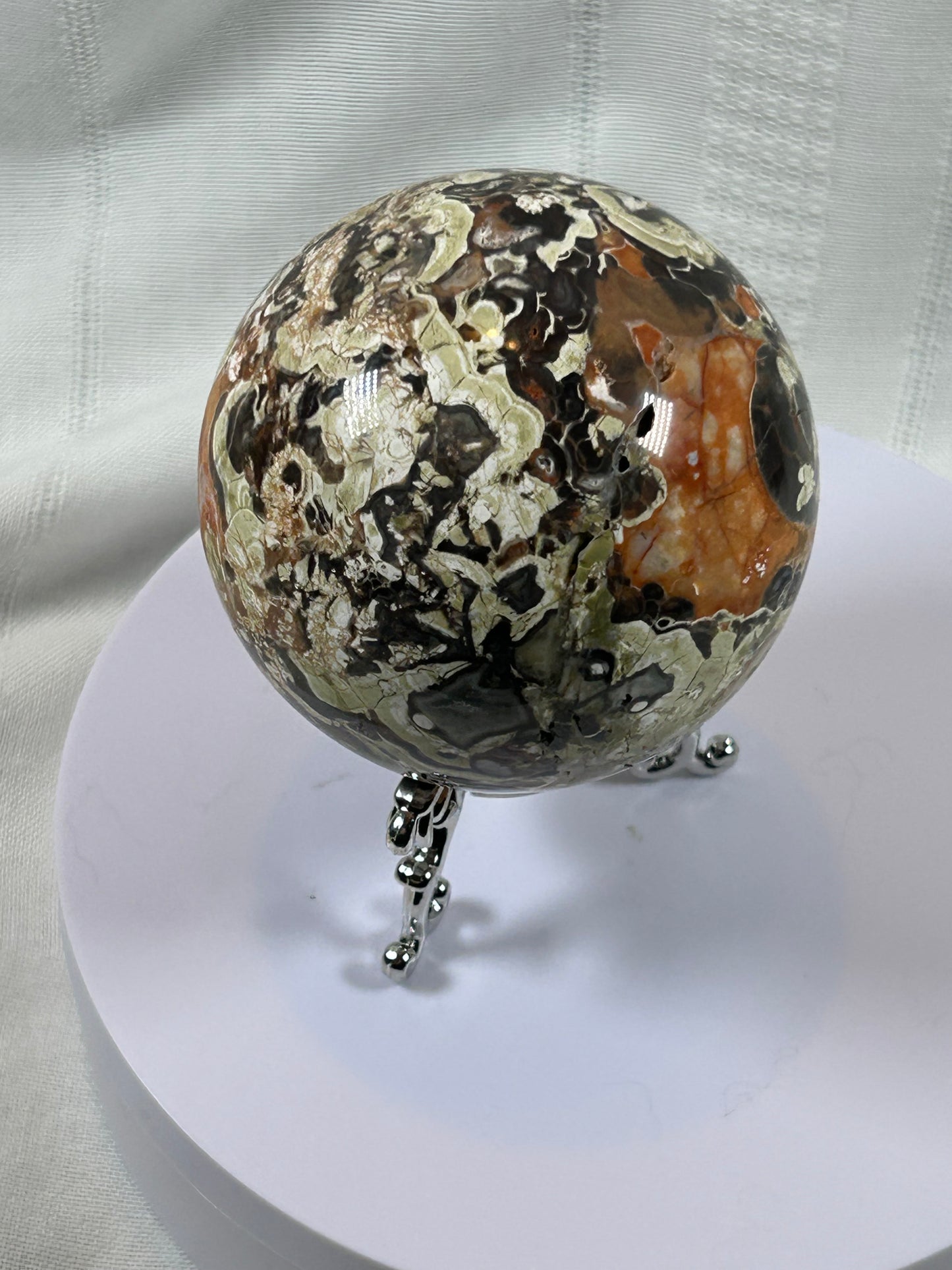 (#61) - BRECCIATED JASPER SPHERE POLISHED - NEW