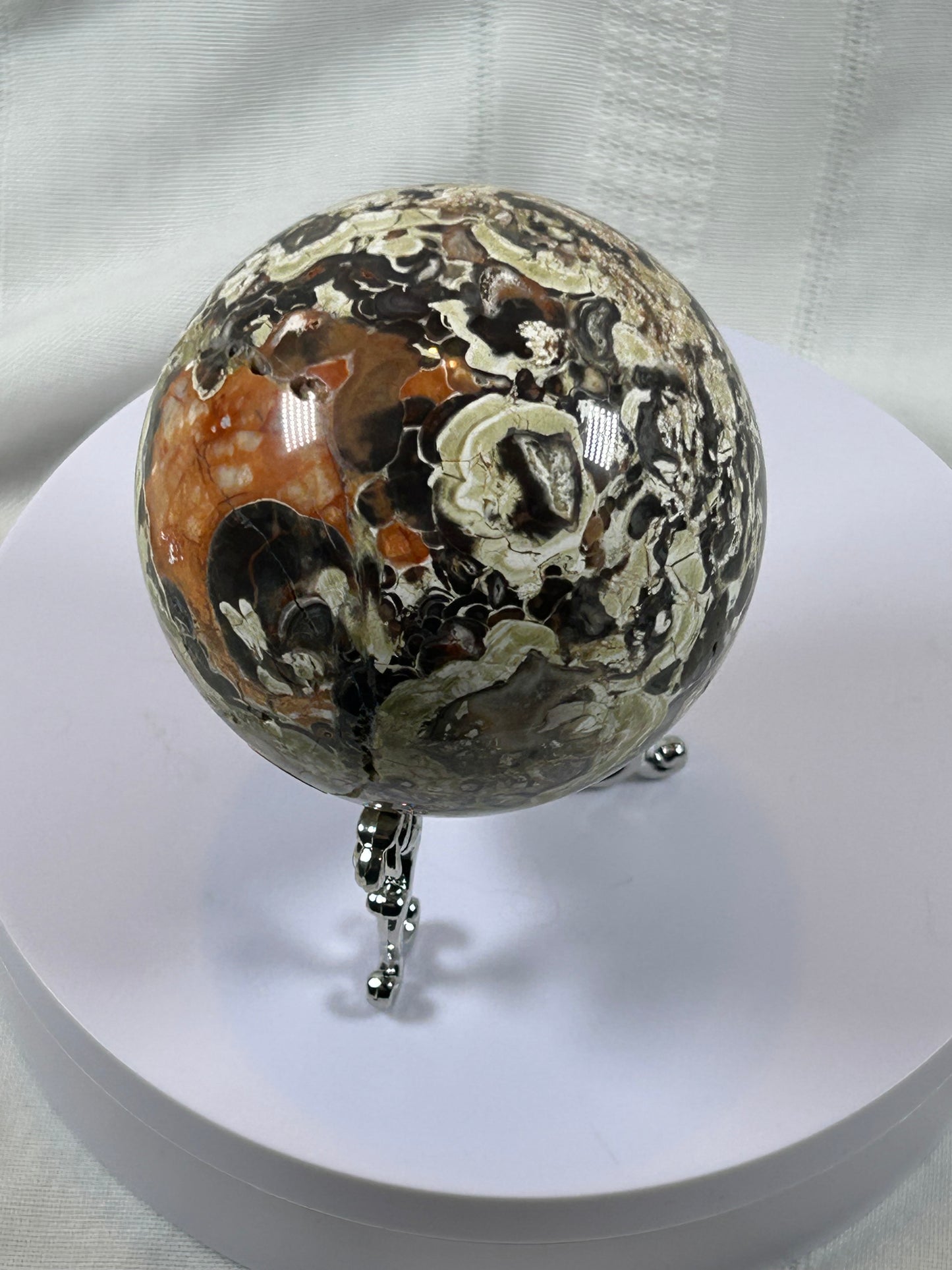 (#61) - BRECCIATED JASPER SPHERE POLISHED - NEW
