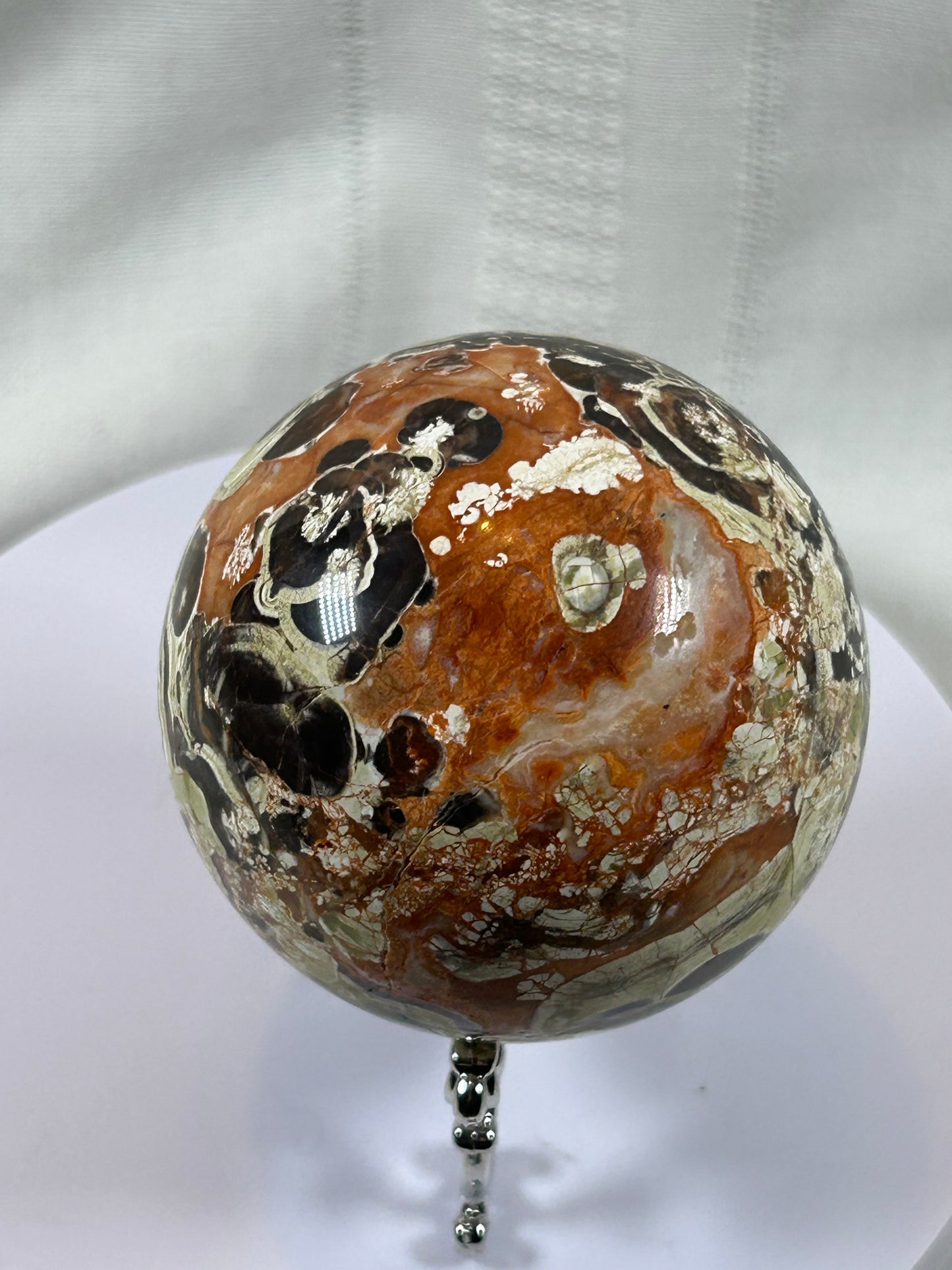 (#61) - BRECCIATED JASPER SPHERE POLISHED - NEW