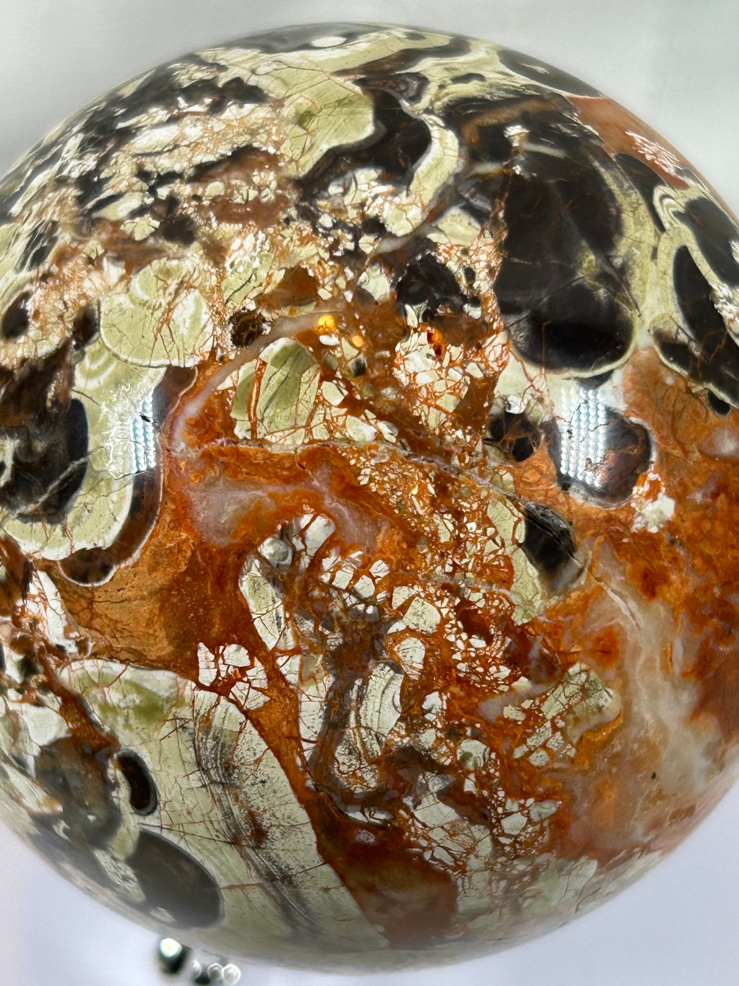 (#61) - BRECCIATED JASPER SPHERE POLISHED - NEW
