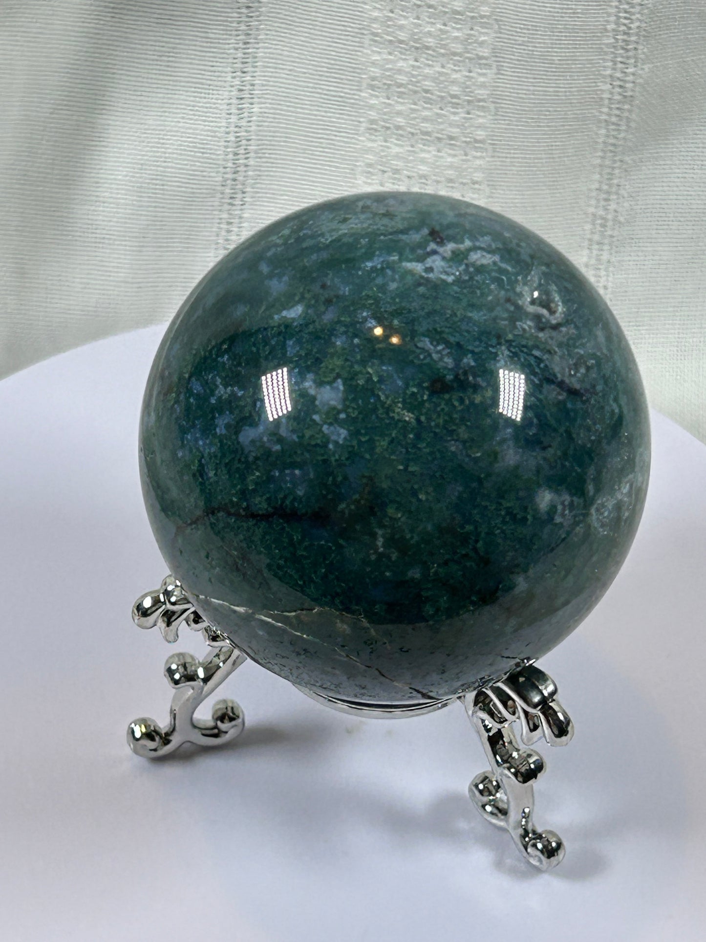 (#67) - MOSS AGATE SPHERE POLISHED - NEW
