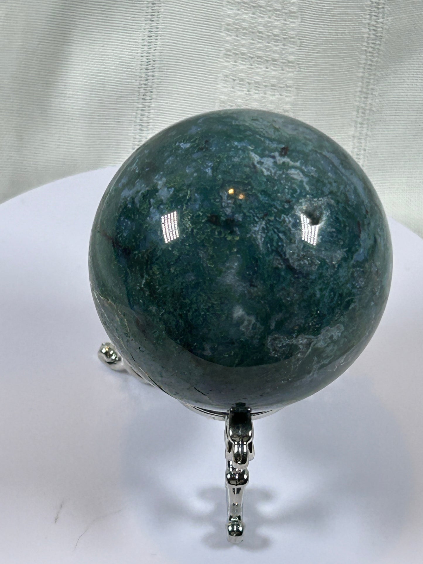 (#67) - MOSS AGATE SPHERE POLISHED - NEW