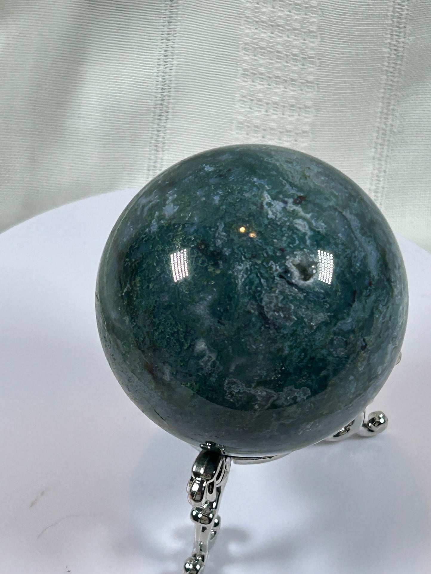 (#67) - MOSS AGATE SPHERE POLISHED - NEW