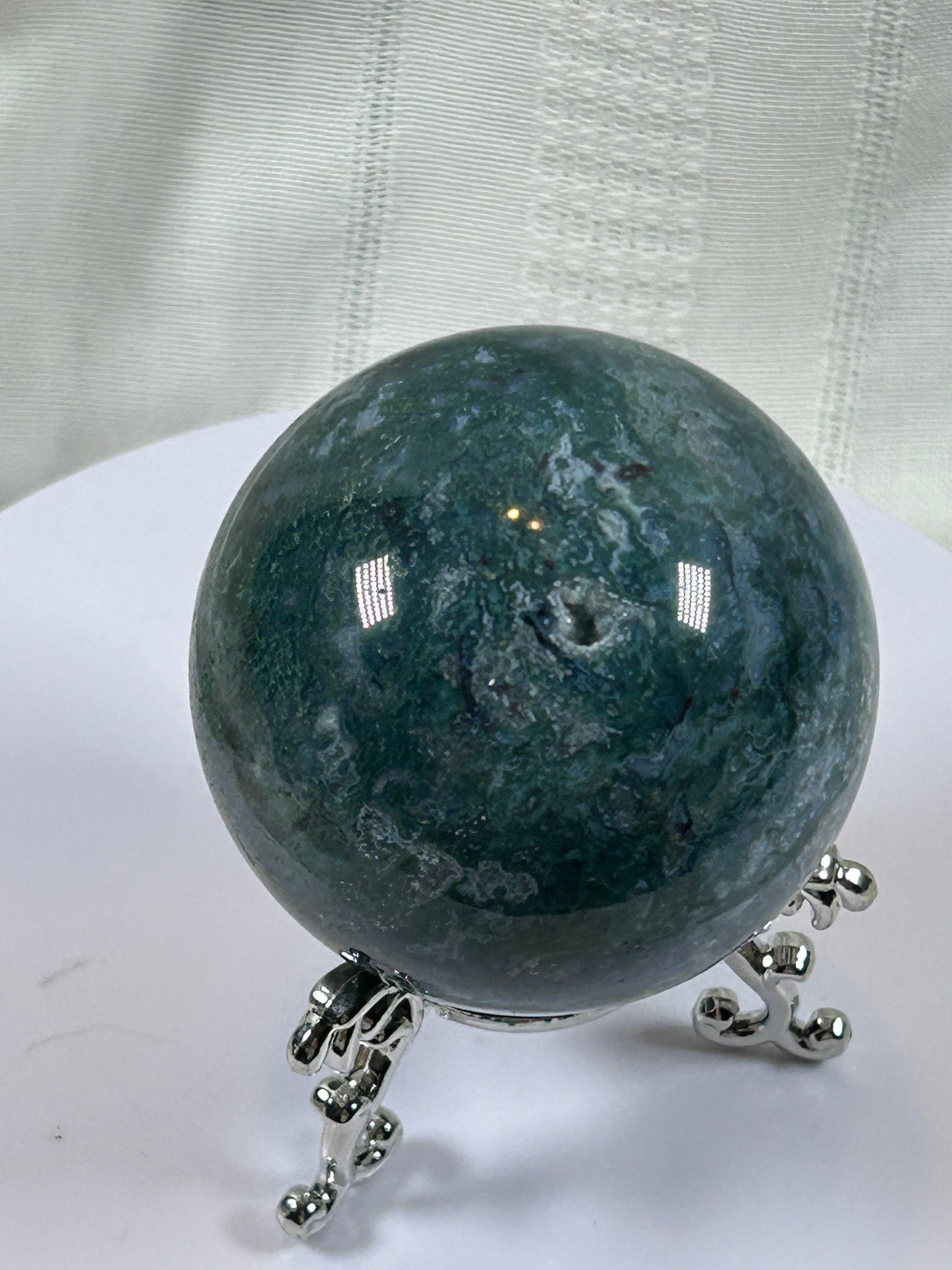 (#67) - MOSS AGATE SPHERE POLISHED - NEW