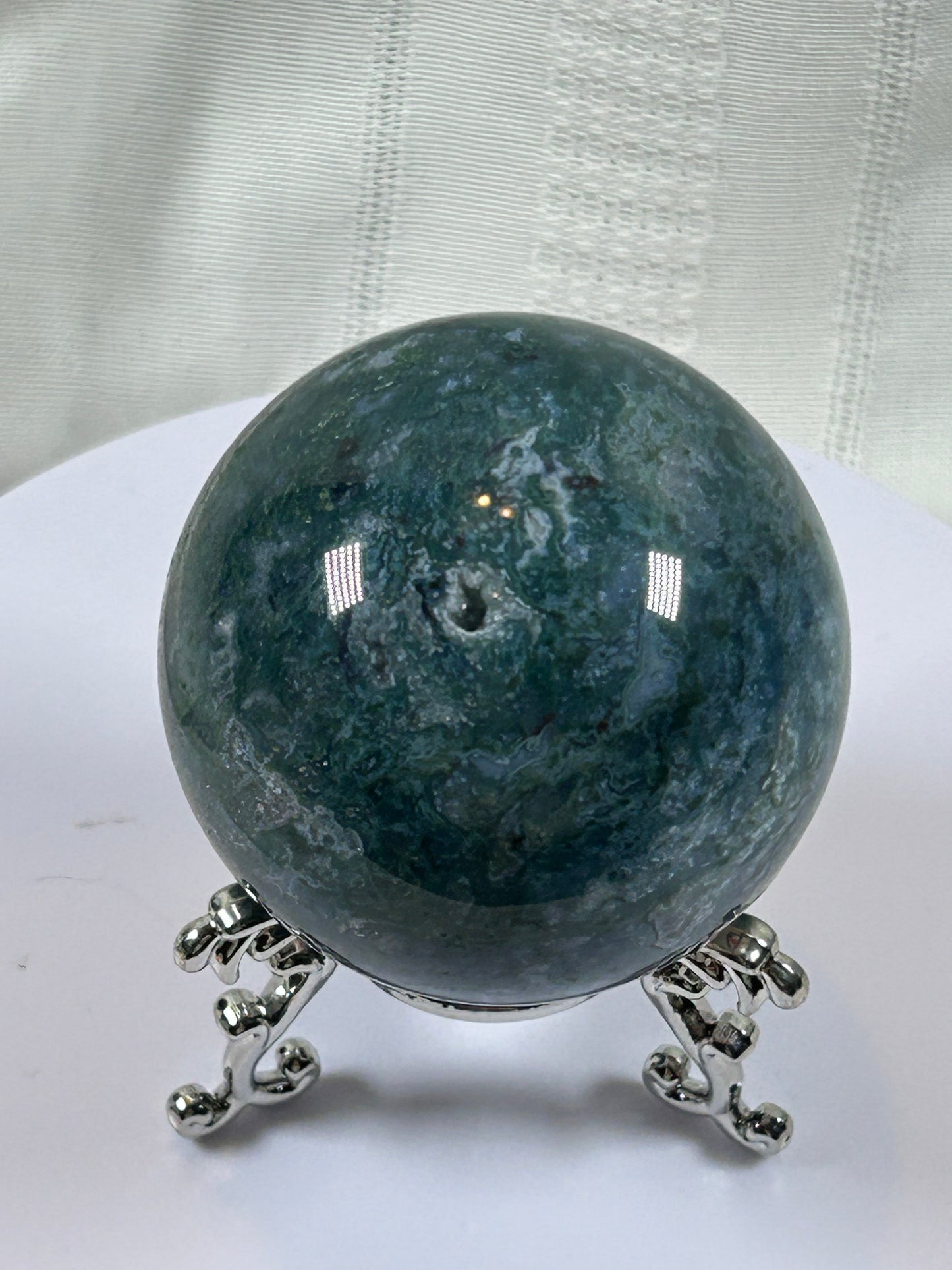 (#67) - MOSS AGATE SPHERE POLISHED - NEW