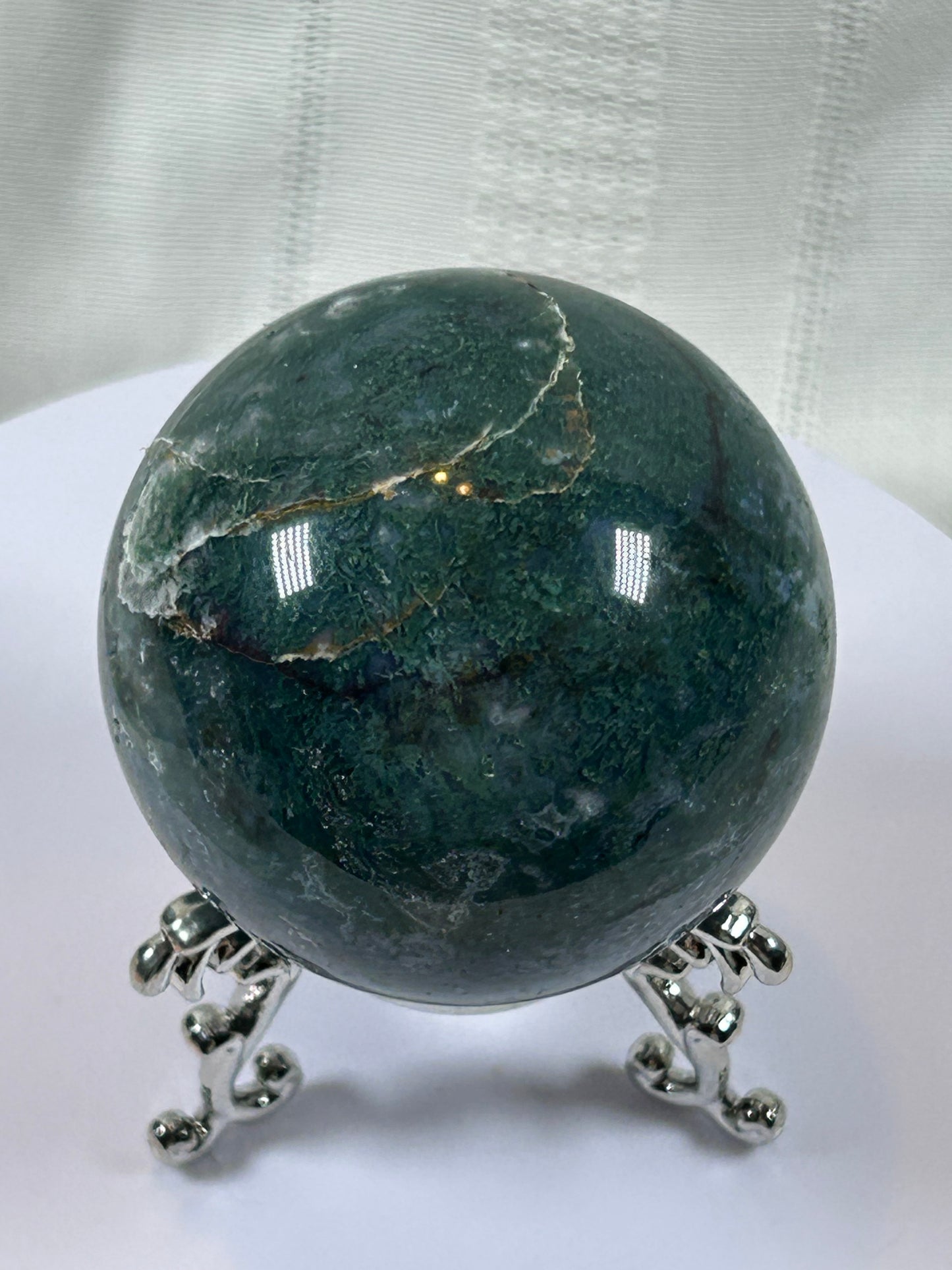 (#67) - MOSS AGATE SPHERE POLISHED - NEW
