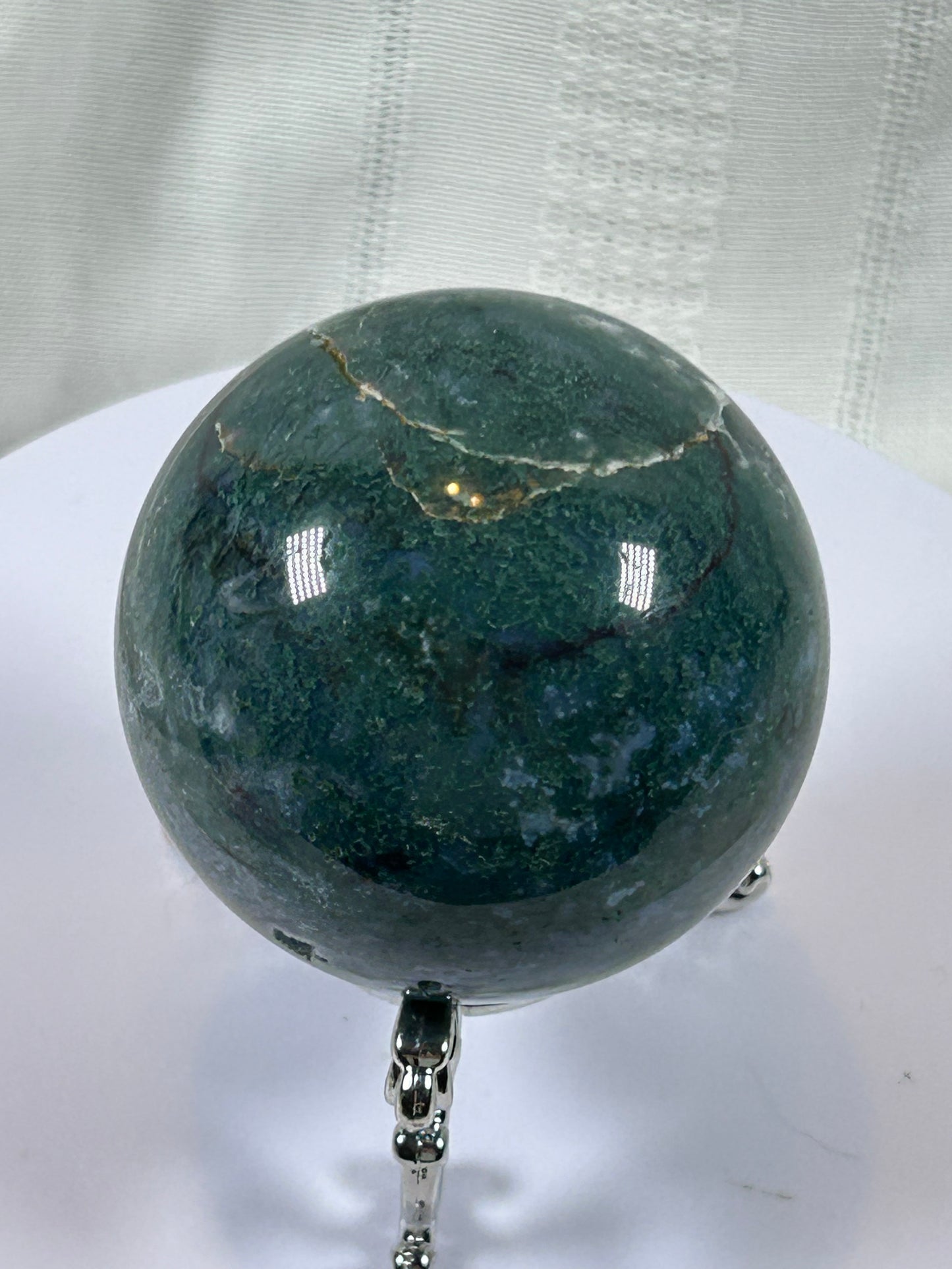(#67) - MOSS AGATE SPHERE POLISHED - NEW