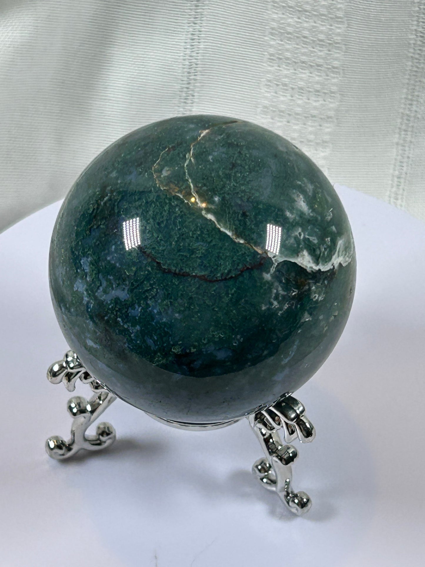 (#67) - MOSS AGATE SPHERE POLISHED - NEW