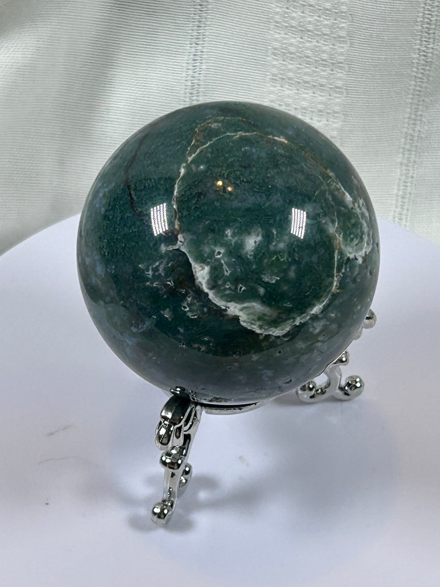 (#67) - MOSS AGATE SPHERE POLISHED - NEW