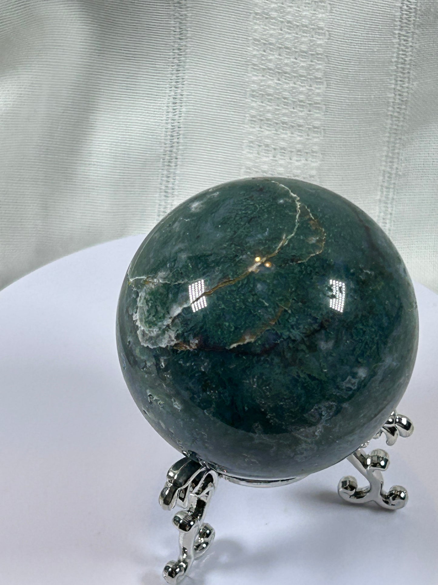 (#67) - MOSS AGATE SPHERE POLISHED - NEW