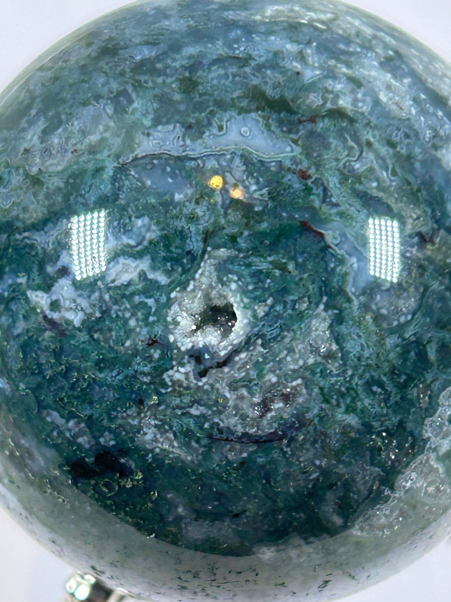 (#67) - MOSS AGATE SPHERE POLISHED - NEW