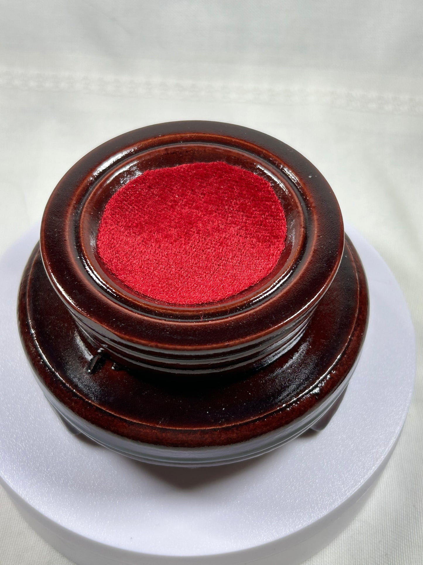 (#1336) - Sphere Holder Stand Spinning Wood - Small - New