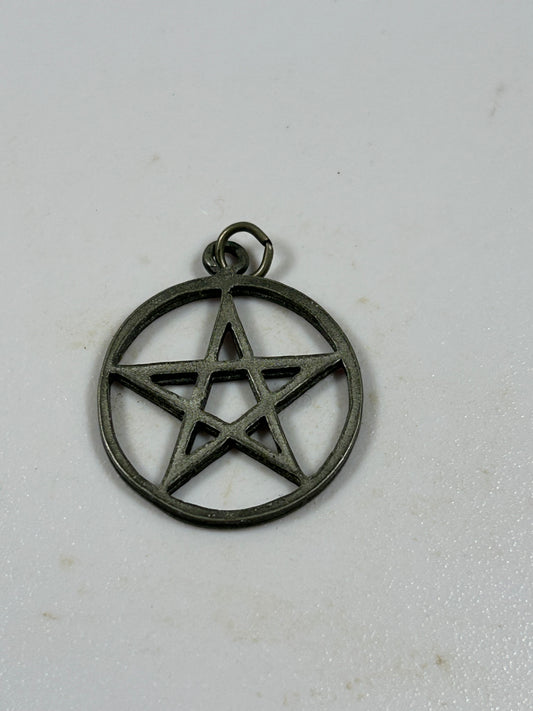 (#1344) - Pentacle Pewter Pendant - New
