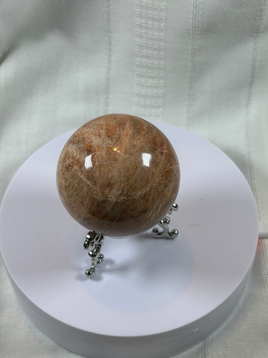 (#75) - PEACH MOONSTONE SPHERE POLISHED - NEW