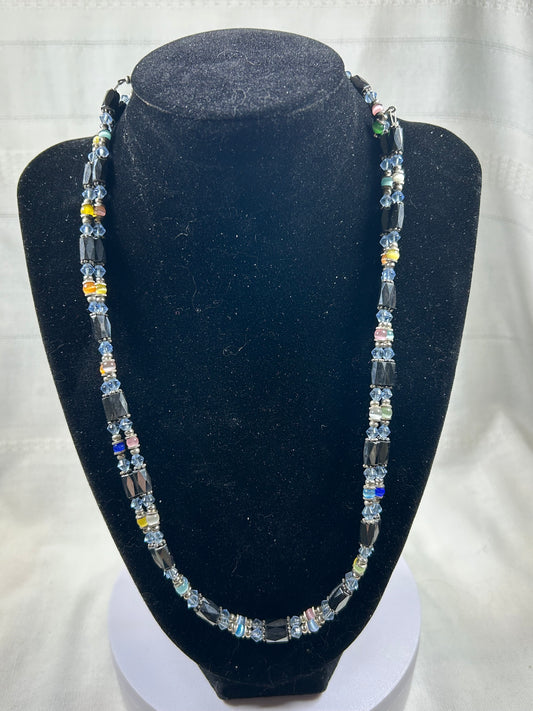 (#1347) - Magnetic Necklace Blue - New